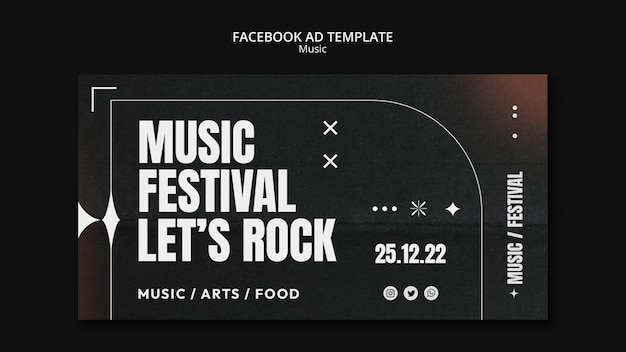 Flat design music template