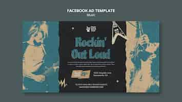 Free PSD flat design music template