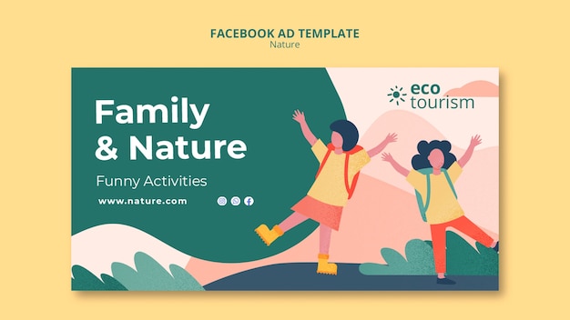 Flat design nature template