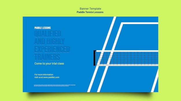 Flat design paddle tennis template