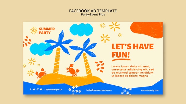 Flat design party template