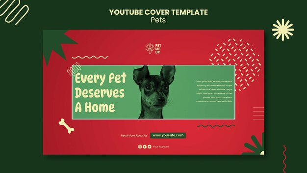 Flat design pet template