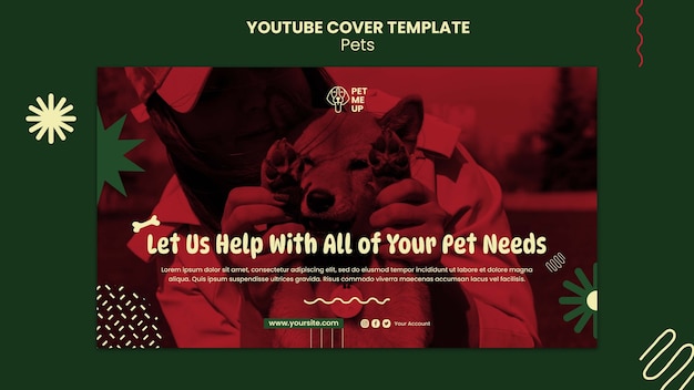 Free PSD flat design pet template