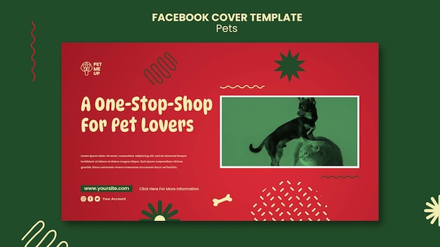 Flat design pet template