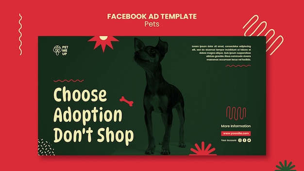 Free PSD flat design pet template