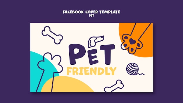 Free PSD flat design pet template