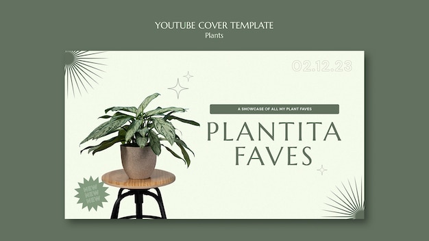 Flat design plants template