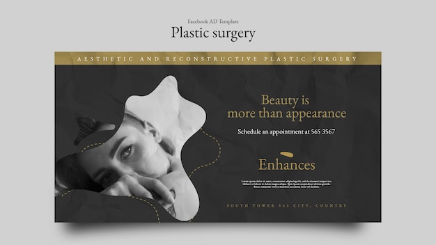 Free PSD flat design plastic surgery template