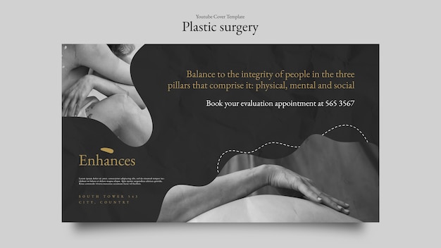 Free PSD flat design plastic surgery template