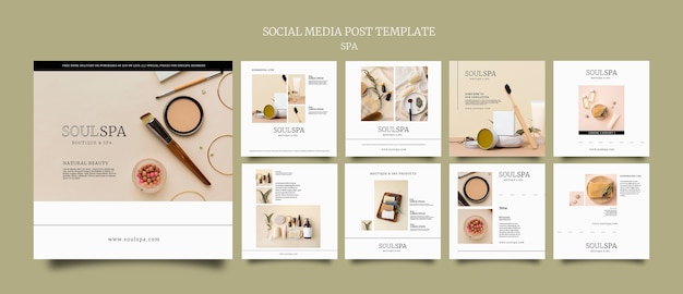 Free PSD flat design product catalog instagram post template