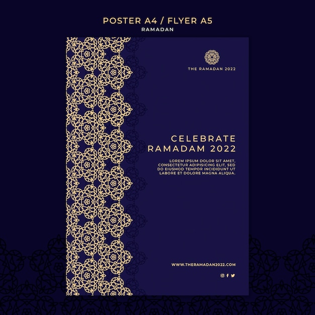 Flat design ramadan template