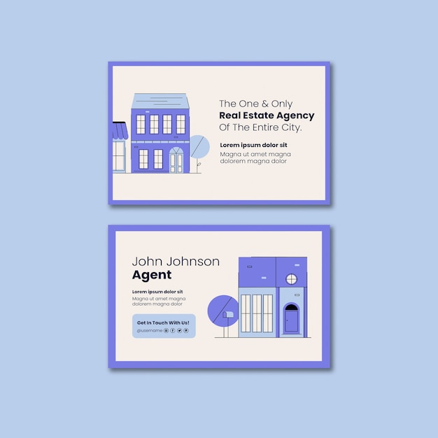 Free PSD flat design real estate template