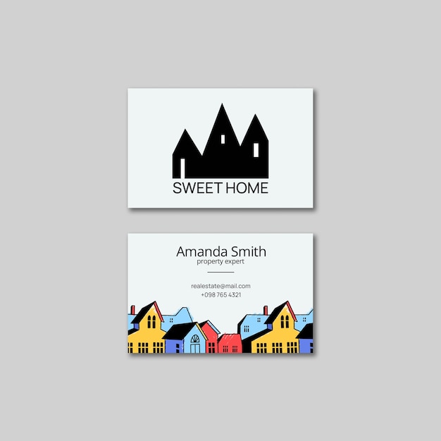 Free PSD flat design real estate template