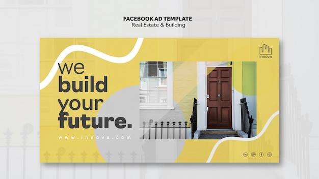 Free PSD flat design real estate template