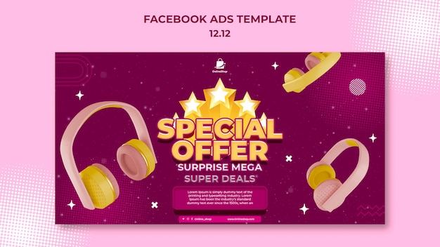 Free PSD flat design sale template