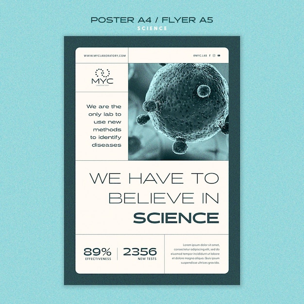 Flat design science template