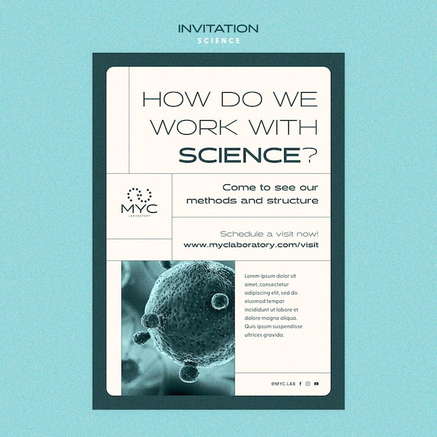 Flat design science template