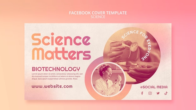 Free PSD flat design science template