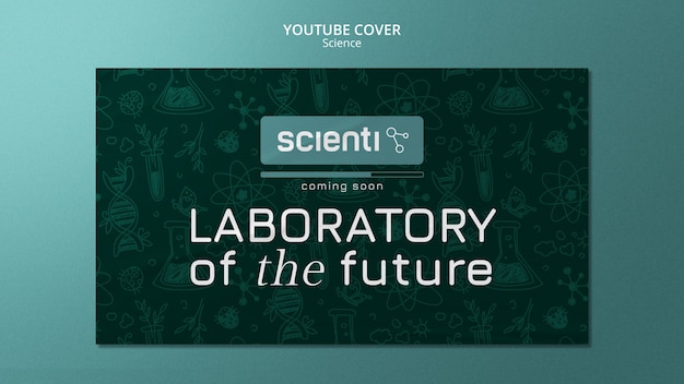 Free PSD flat design science template