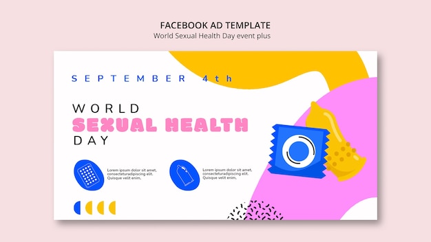 Flat design sexual health template