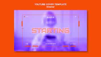 Free PSD flat design streamer template