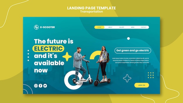 Flat design transport template