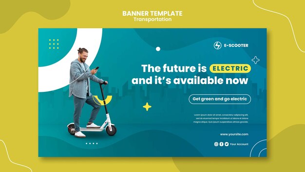 Flat design transport template