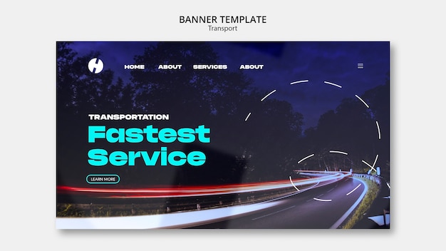 Flat design transport template