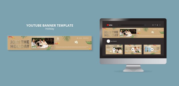 Flat design travel template