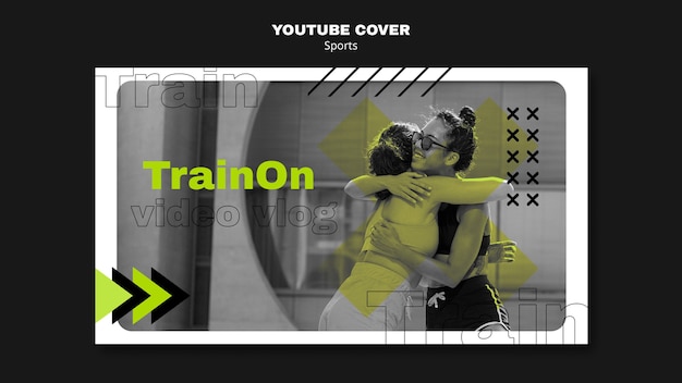 Flat design workout youtube cover