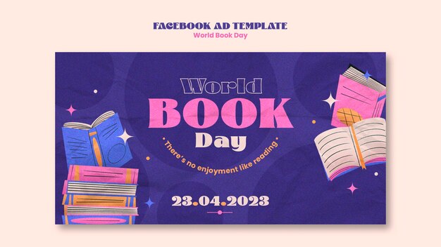 Free PSD flat design world book day template