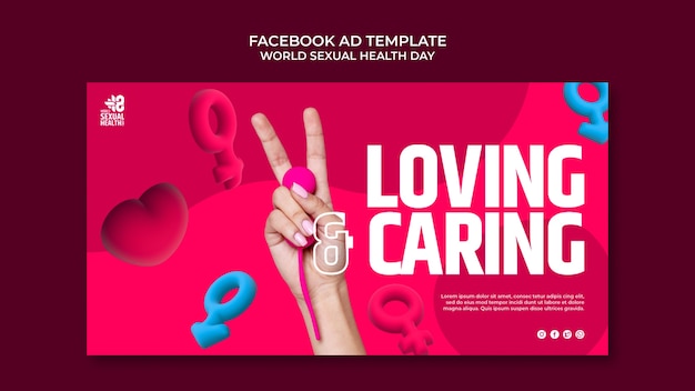 Flat design world sexual health day template