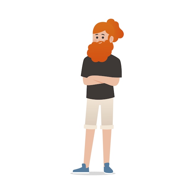 Free PSD flat man character