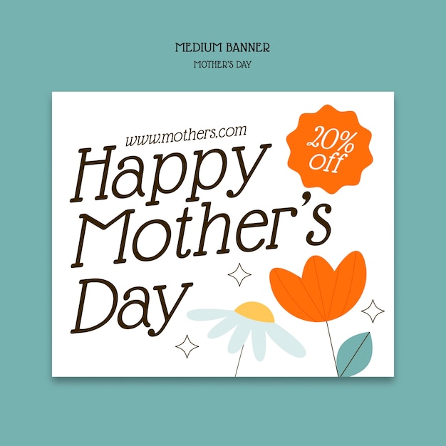 Free PSD floral  mother's day celebration template