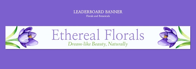 Free PSD florals and botanicals template design