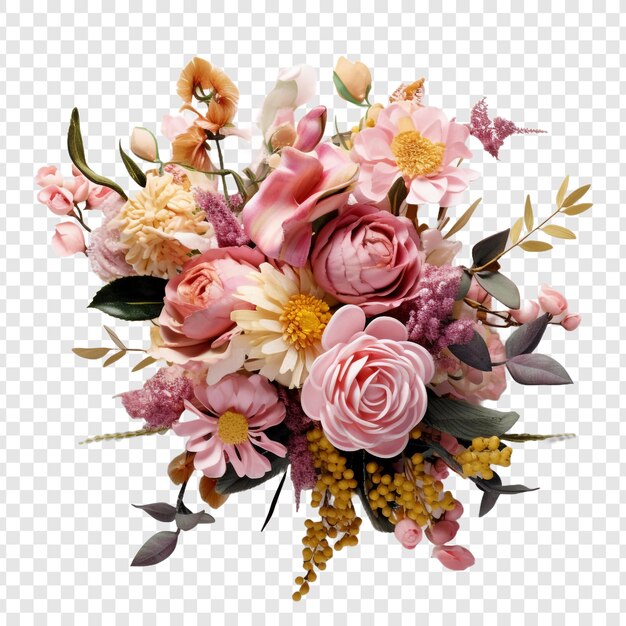 flower bouquet isolated on transparent background