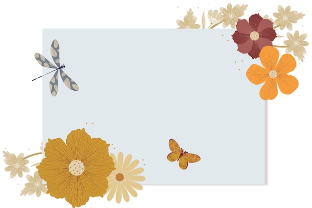 Flower frame element isolated