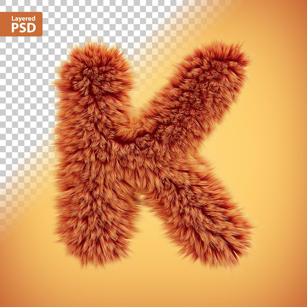 Fluffy 3d letter