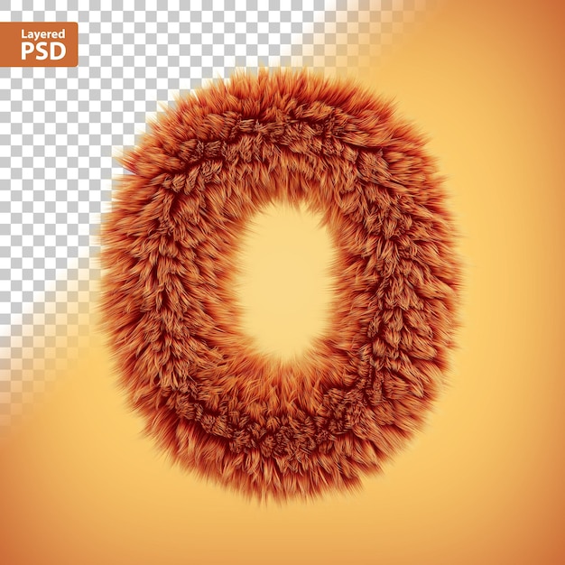 Free PSD fluffy 3d letter