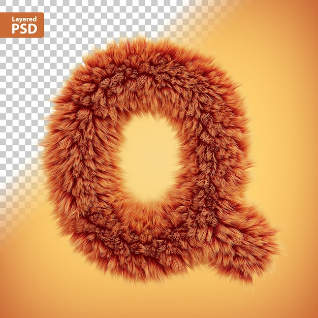 Fluffy 3d letter