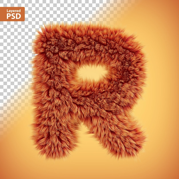 Fluffy 3d letter