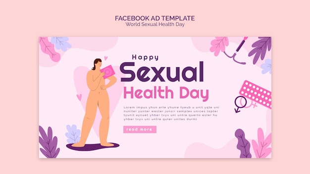 Free PSD fluid world sexual health day facebook template