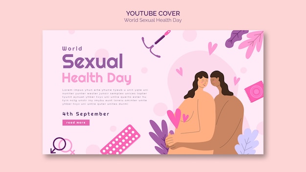 Free PSD fluid world sexual health day youtube cover