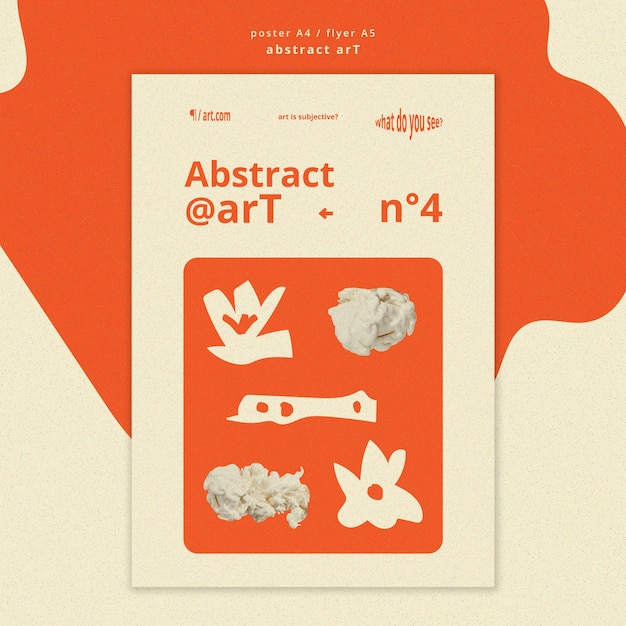 Free PSD flyer abstract art template