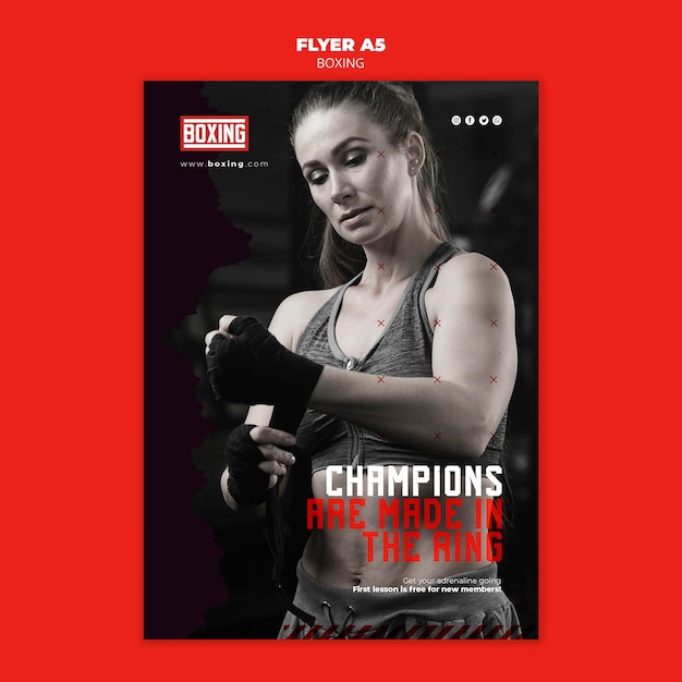 Flyer boxing ad template