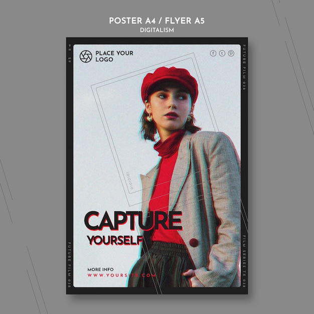 Flyer for capture yourself theme