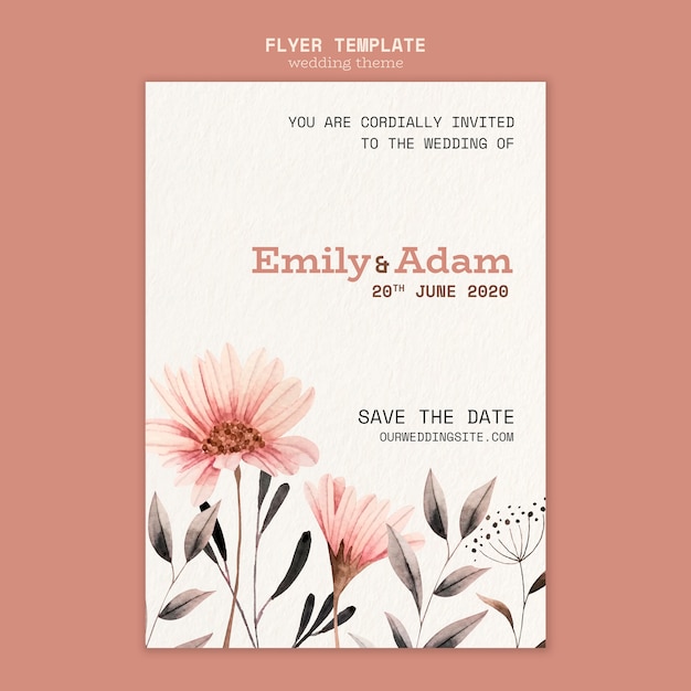 Flyer design for  wedding template