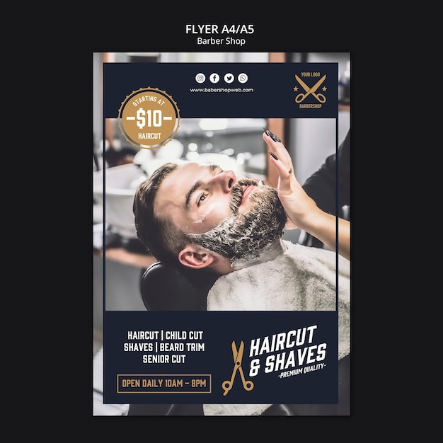 Flyer template barber shop