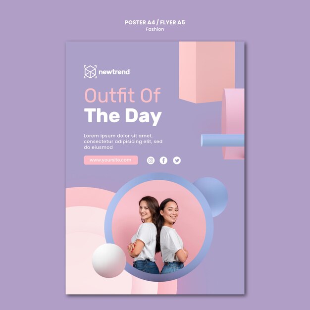 Flyer template for fashion retail store