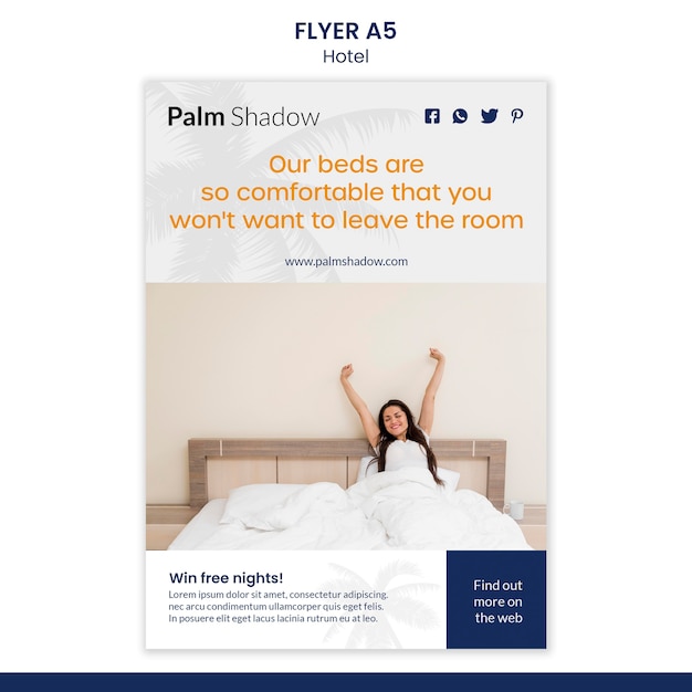 Flyer template for hotel reservation